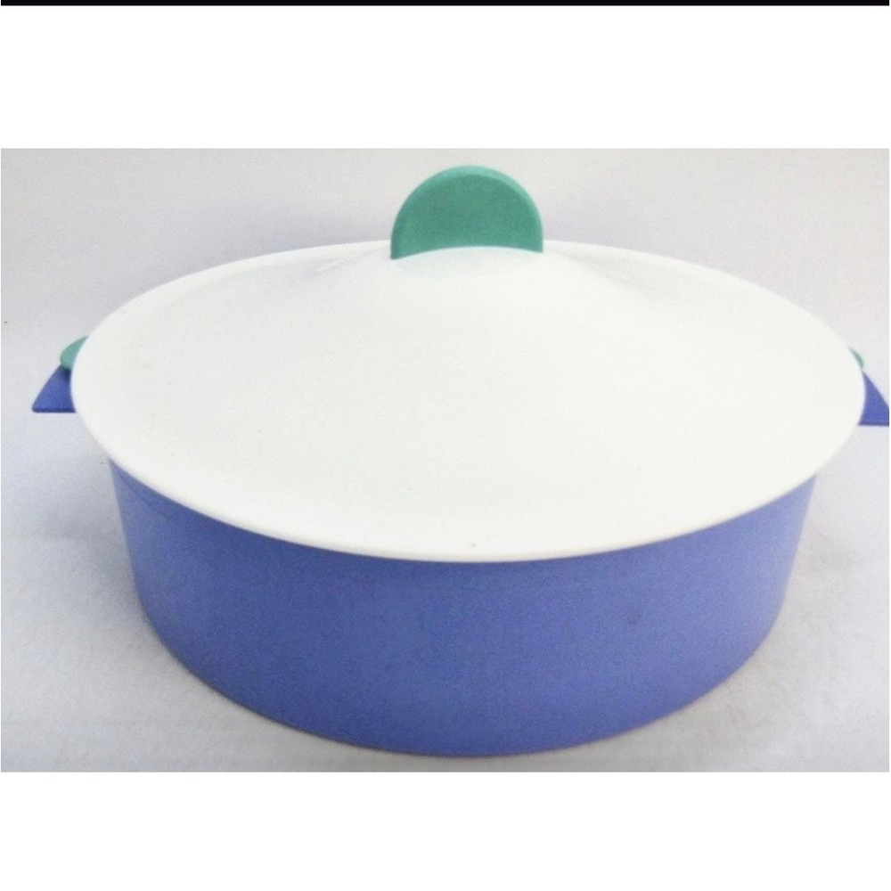 Tupperware 3 Tier Microwave Steamer Colander Set White Teal White 3-Piece Bowl - Picture 2 of 4